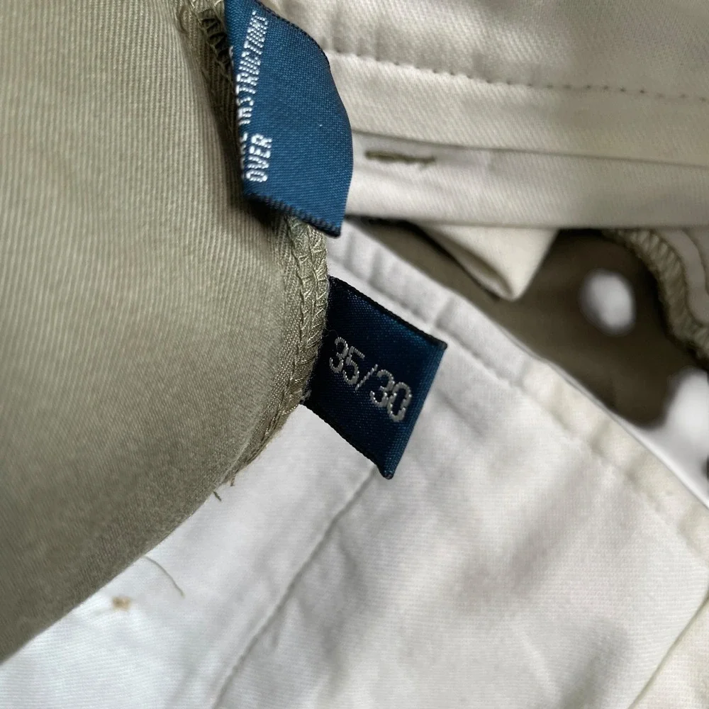 Polo Ralph Lauren Hammond Pleated Chino Pants Mens‎ 35x30 Brown Cuffed Cotton